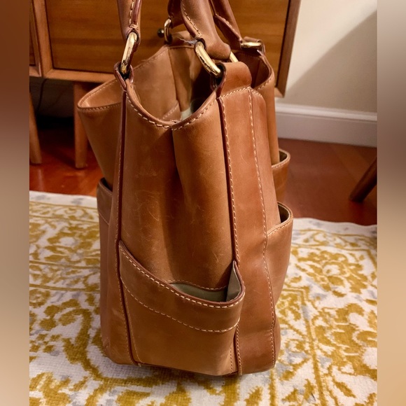 J. Crew Brown/Camel Leather Campo Bag - Picture 5 of 16